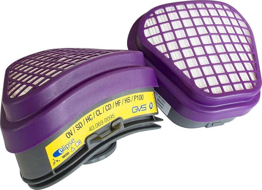 GVS elipse P100-RL3交換用フィルターキット1箱10セット入り SPR321JDUD×5 P100/RL3 エリプス防じんマスク交換用フィルタ 1